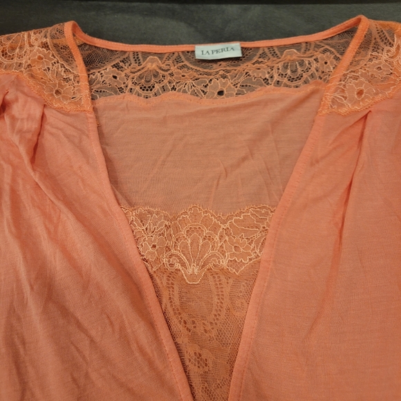 La Perla Magnolia Lace Trim Nightgown SZ Small - Picture 3 of 11